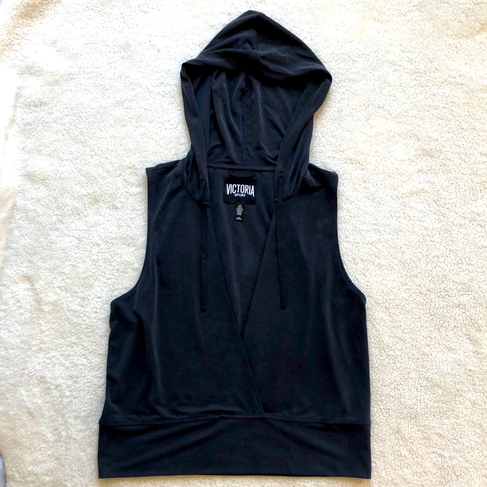 Victoria Sport Charcoal Pullover Vest w/ Hood